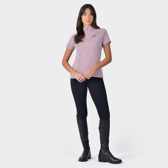 Women's Bamboo Short Sleeve Performance Base Layer | Burnished Lilac