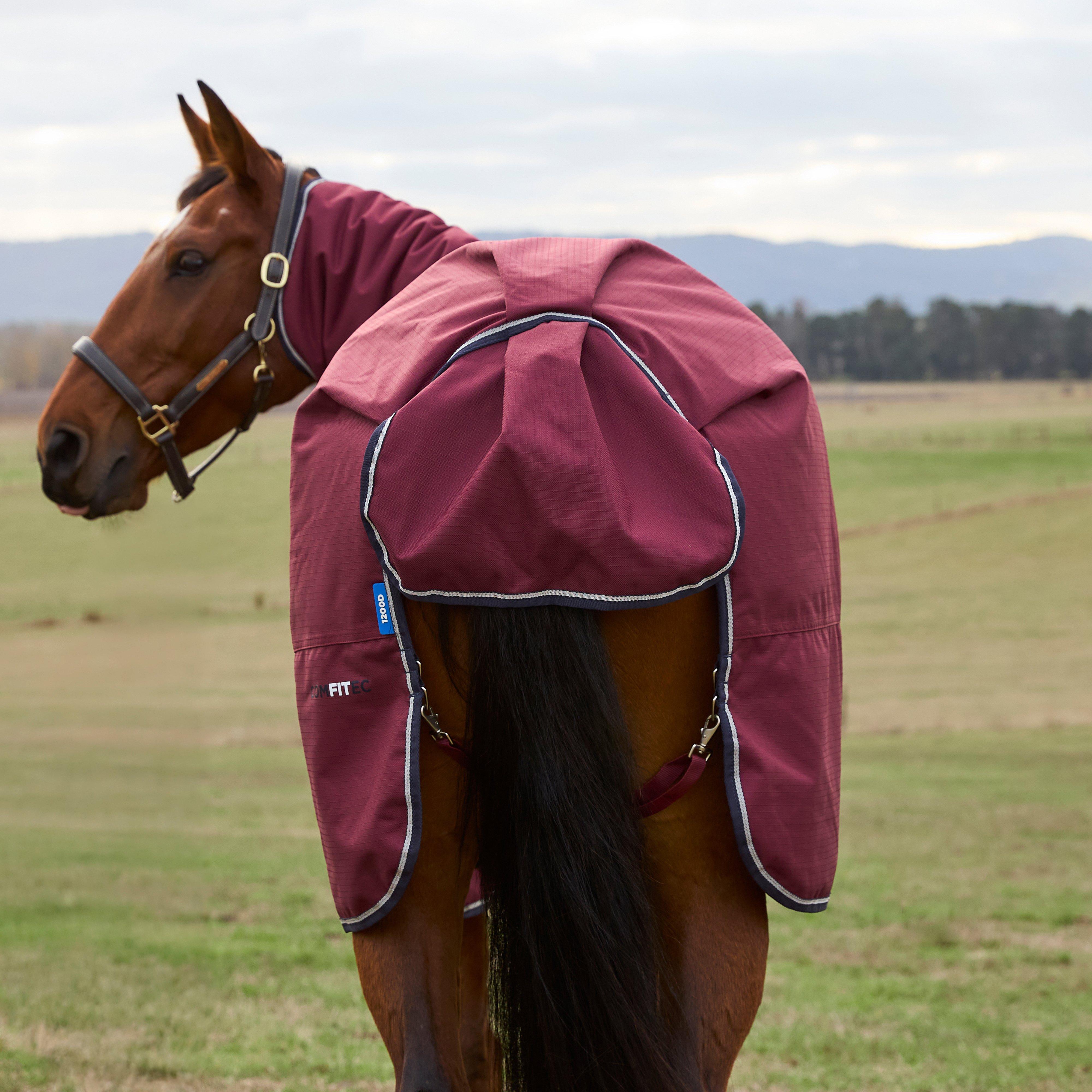 ComFiTec Prelim 0G Combo Neck Turnout Rug Burgundy