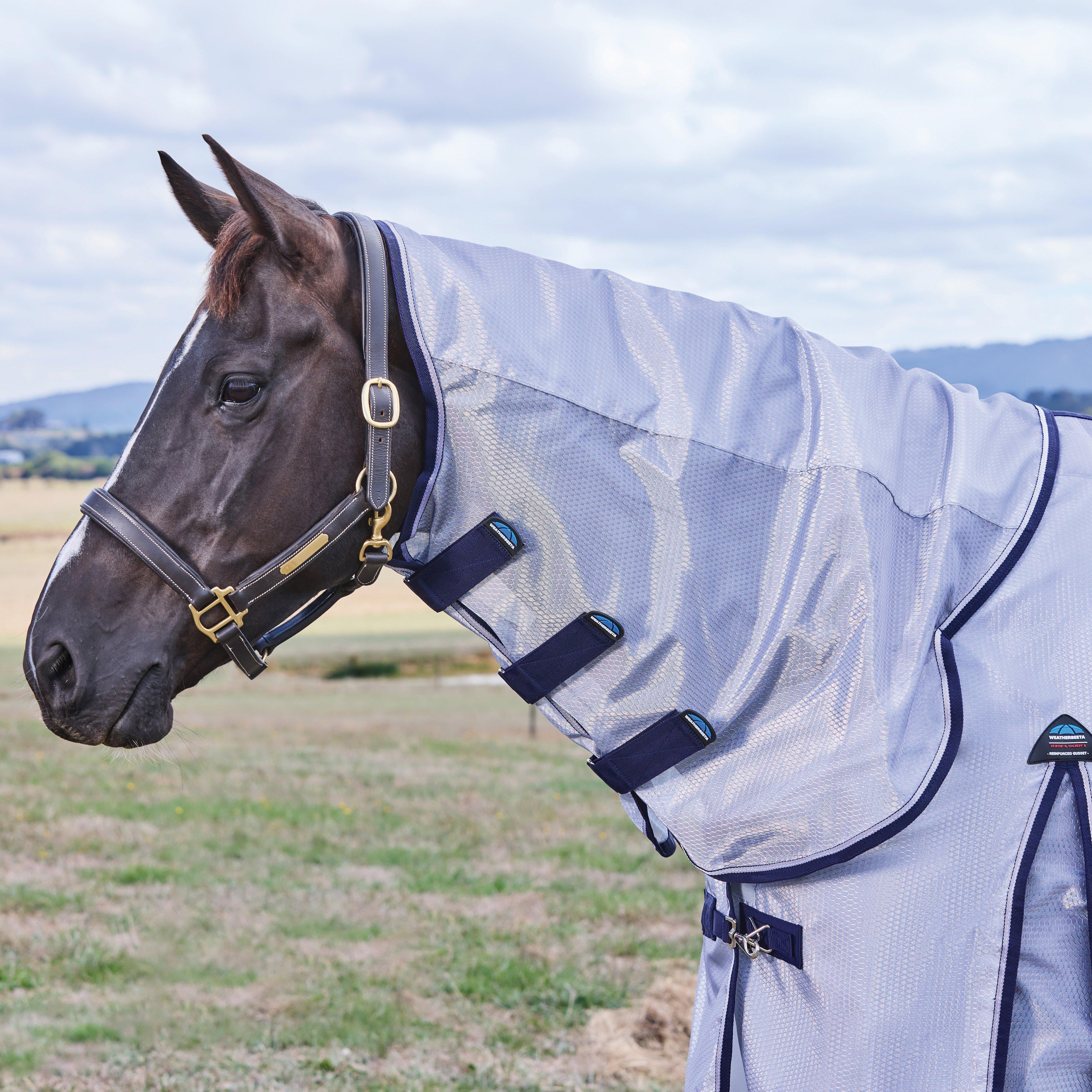 ComFiTec Hexi Shield Combo Neck Fly Sheet Silver/Navy/White