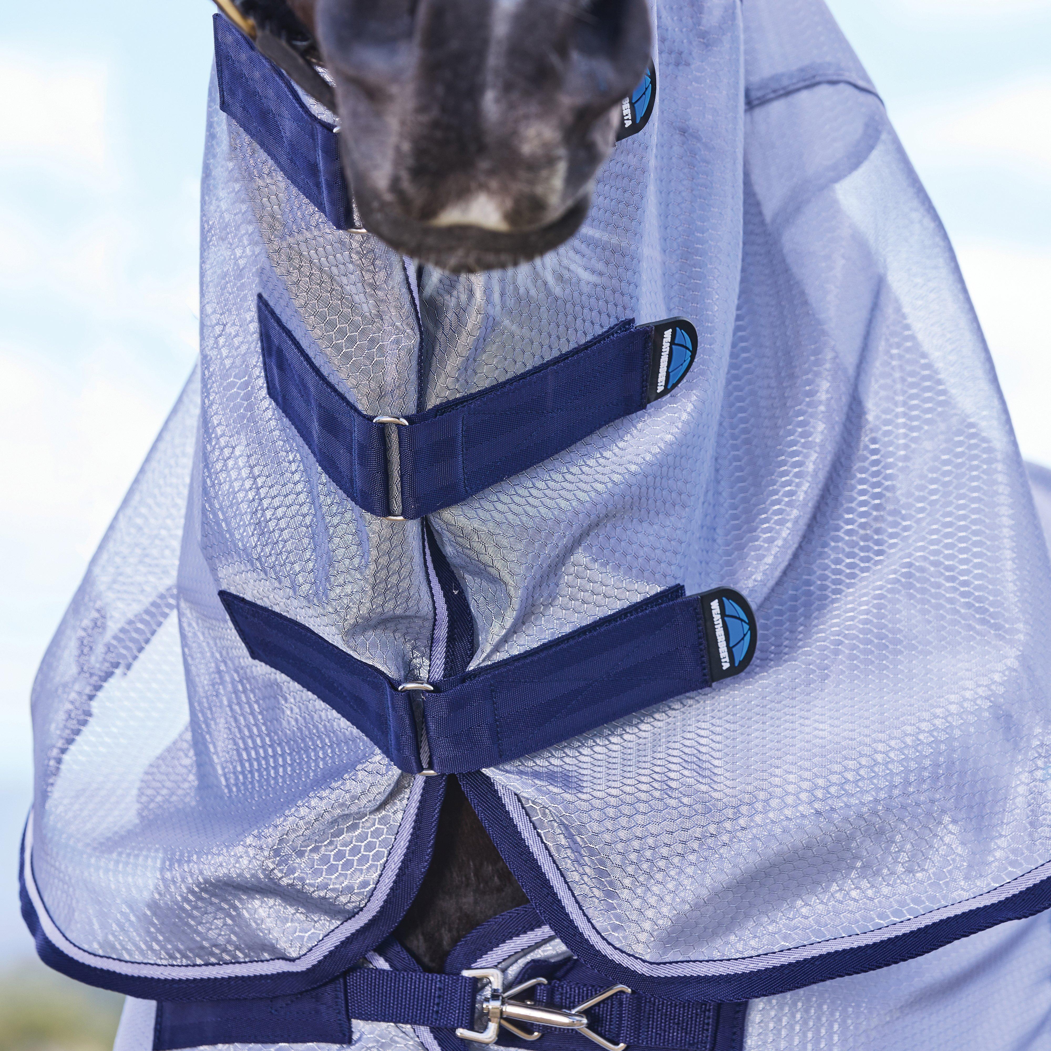 ComFiTec Hexi Shield Combo Neck Fly Sheet Silver/Navy/White