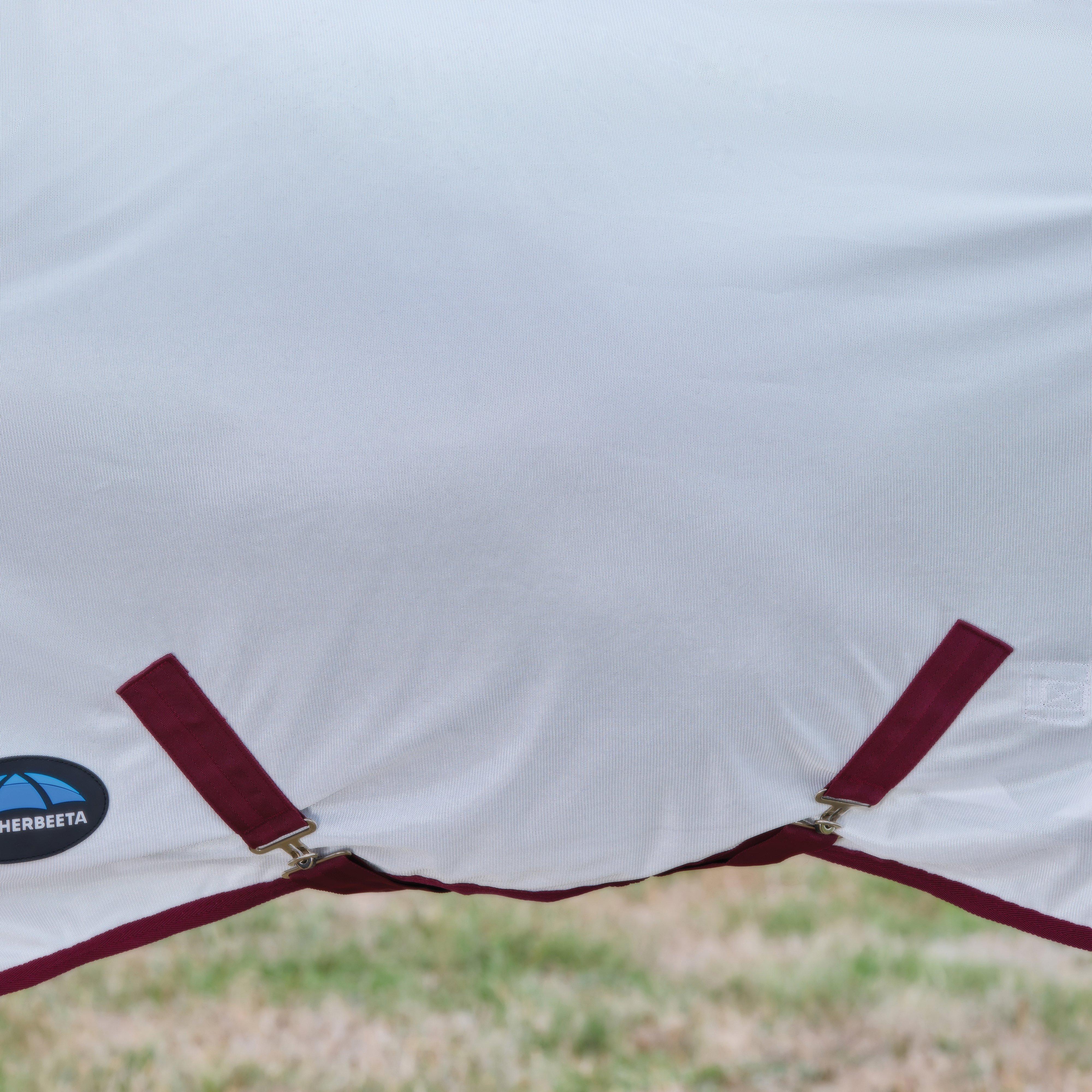 ComFiTec Essential Combo Neck Fly Sheet White/Burgundy