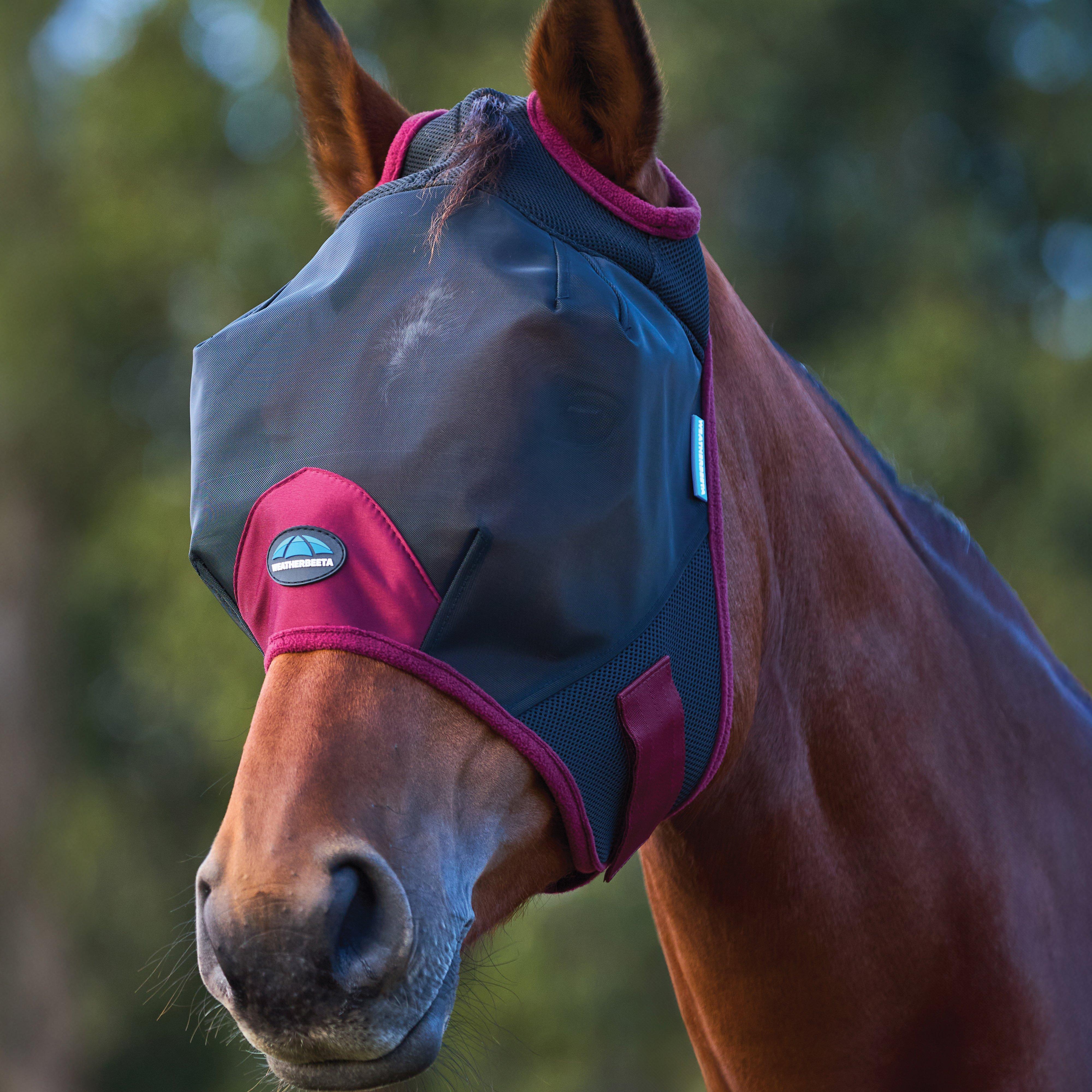 ComFiTec Fine Mesh Fly Mask Black/Burgundy