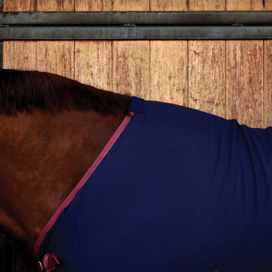 Cotton Sheet Standard Neck Navy/Burgundy