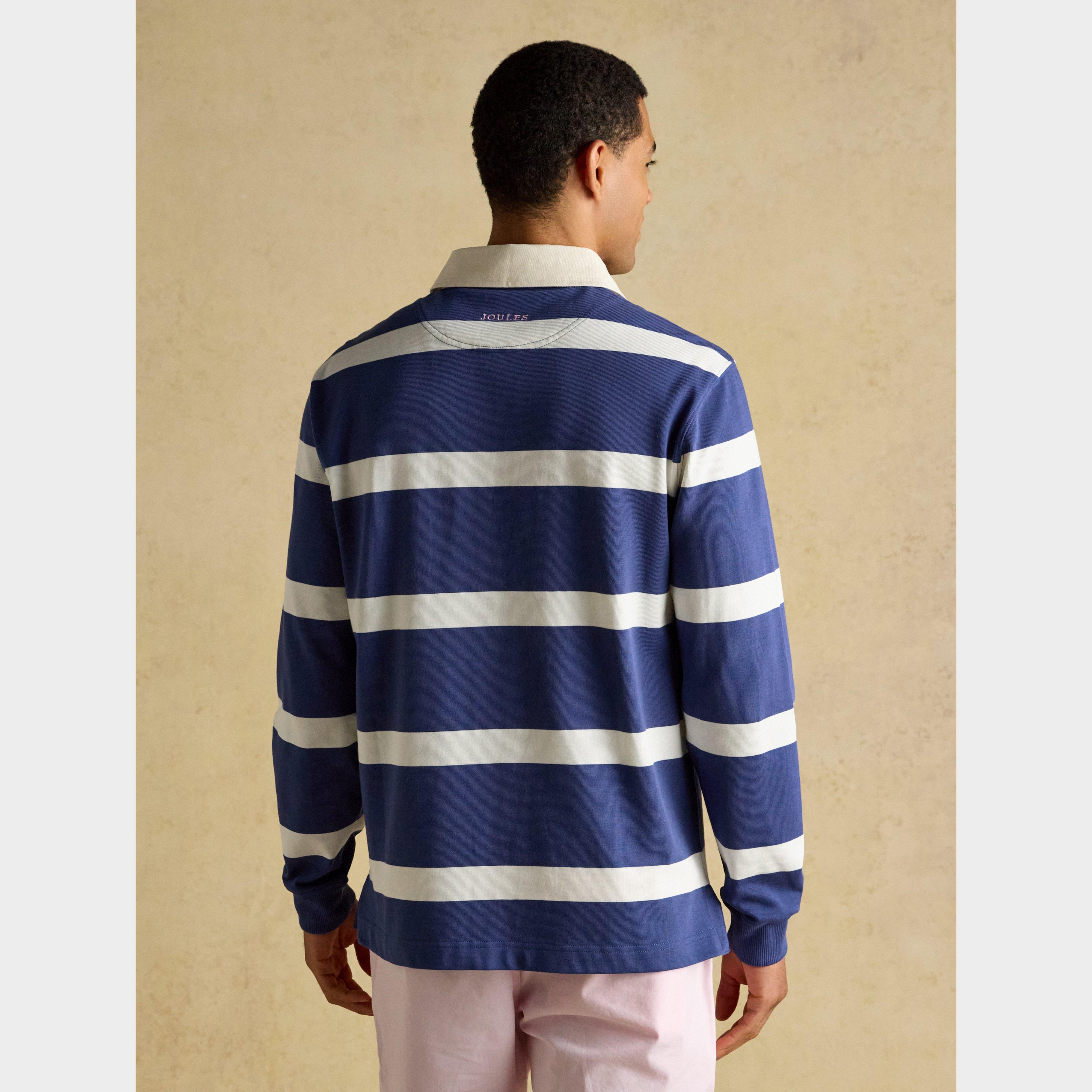Men's Striped Long Sleeve Rugby Shirt