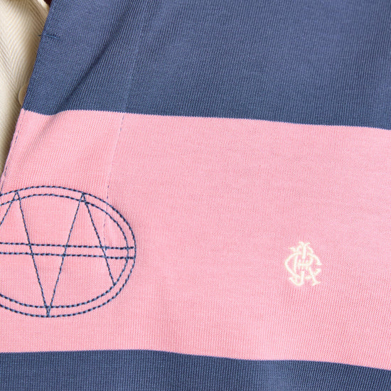 Men's Striped Long Sleeve Rugby Shirt