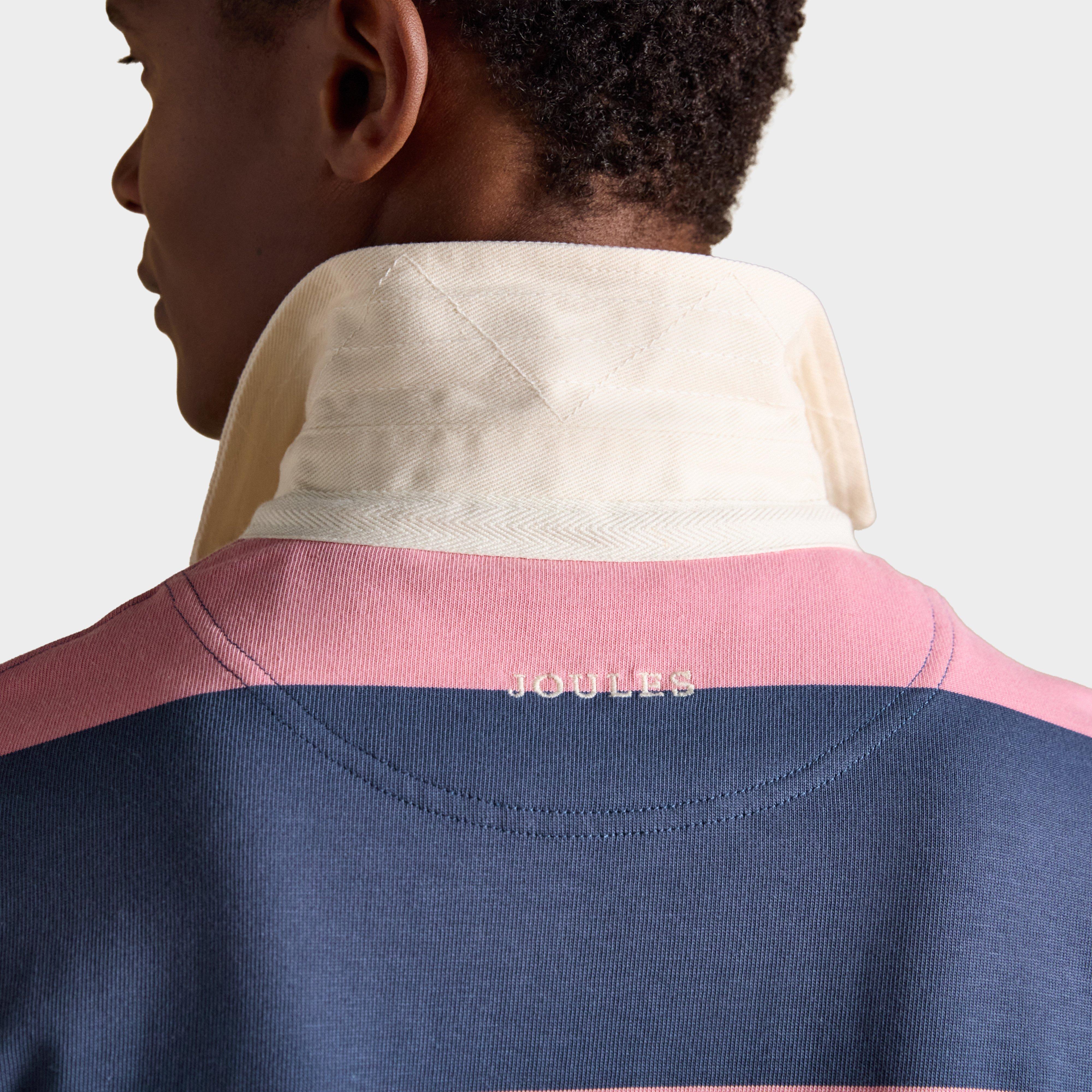 Men's Striped Long Sleeve Rugby Shirt