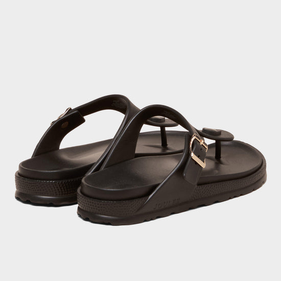 Women’s Soleil Black Buckle Flip Flop