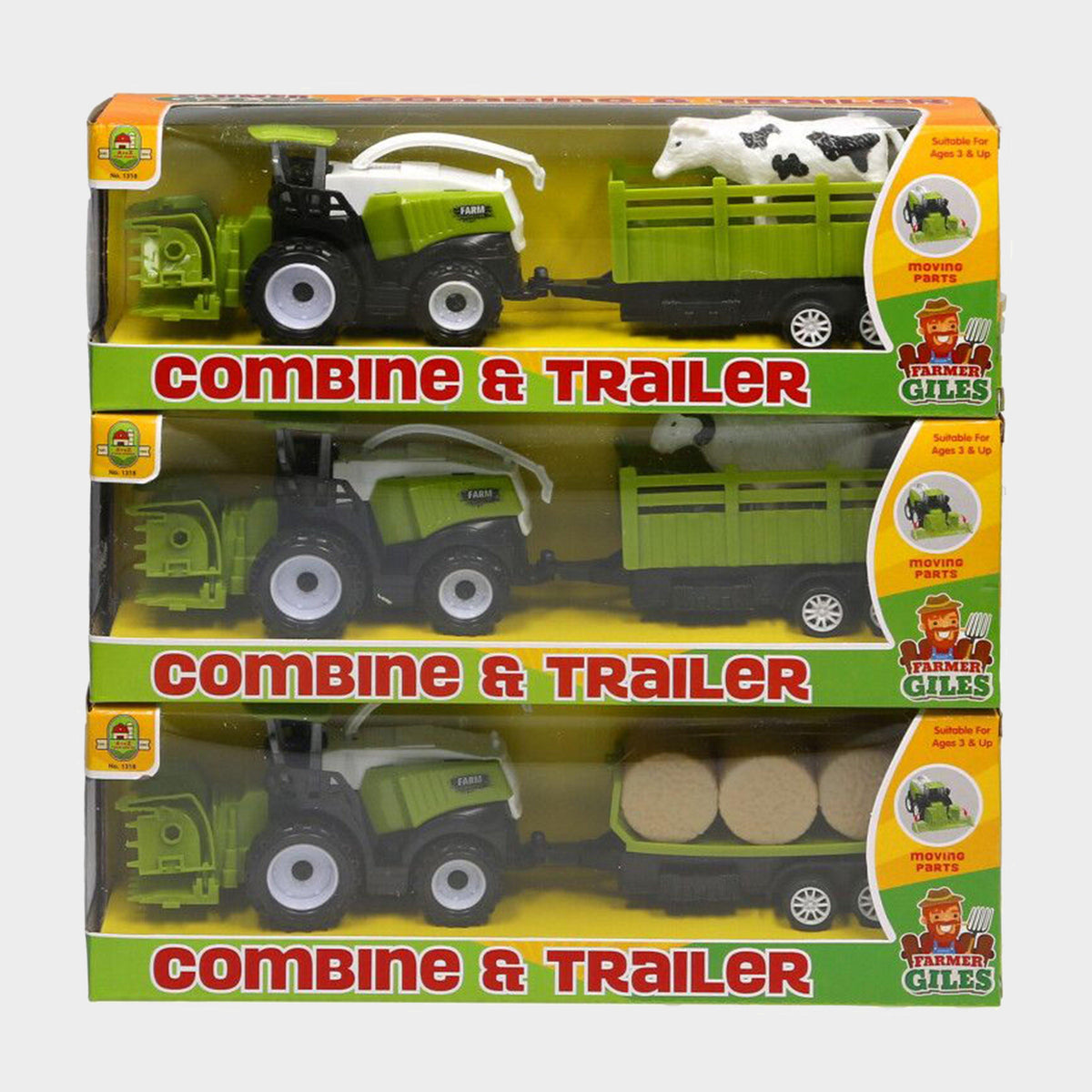 Combine Harvester and Trailer Toy Set