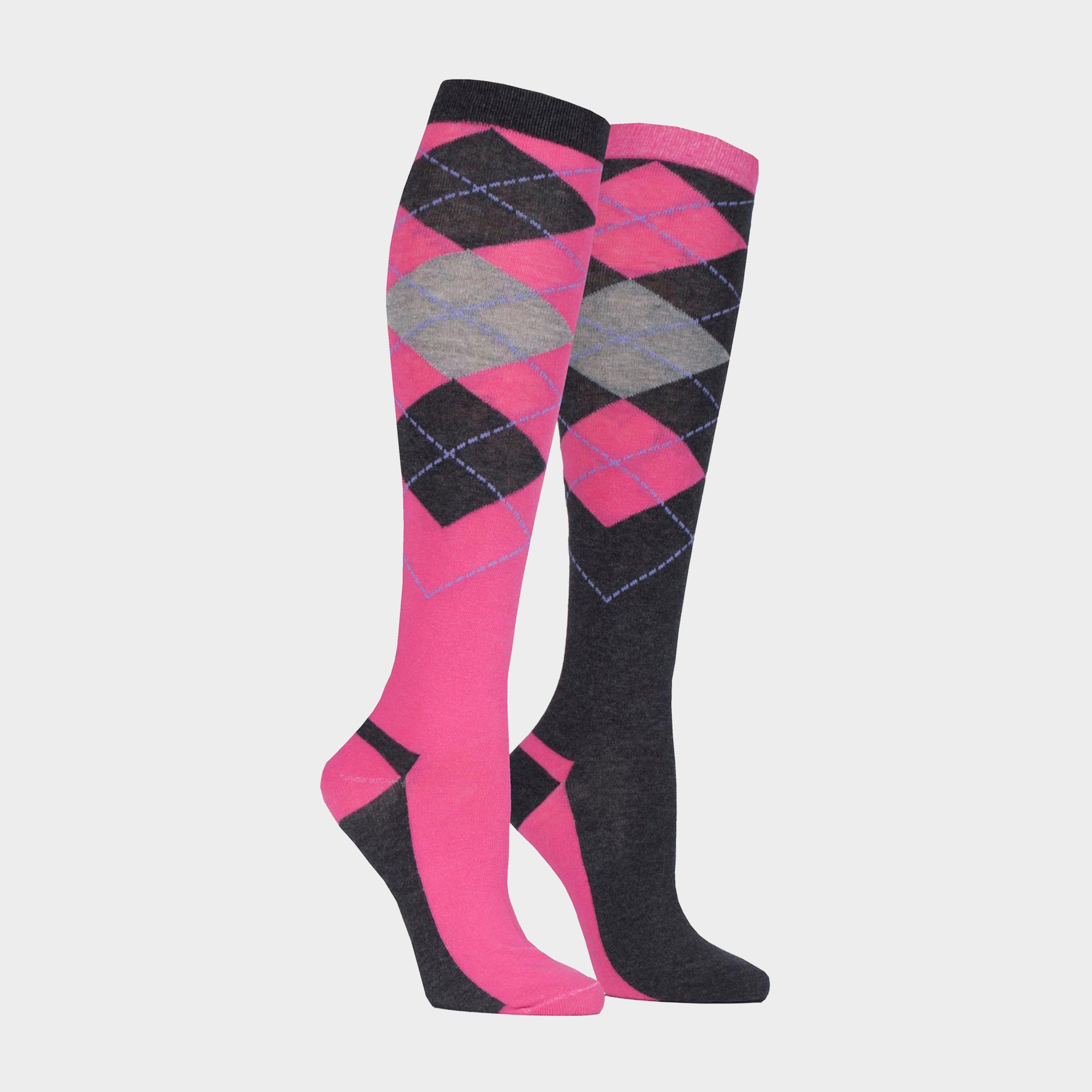 Kids' Taunton Long Socks Cerise/Charcoal