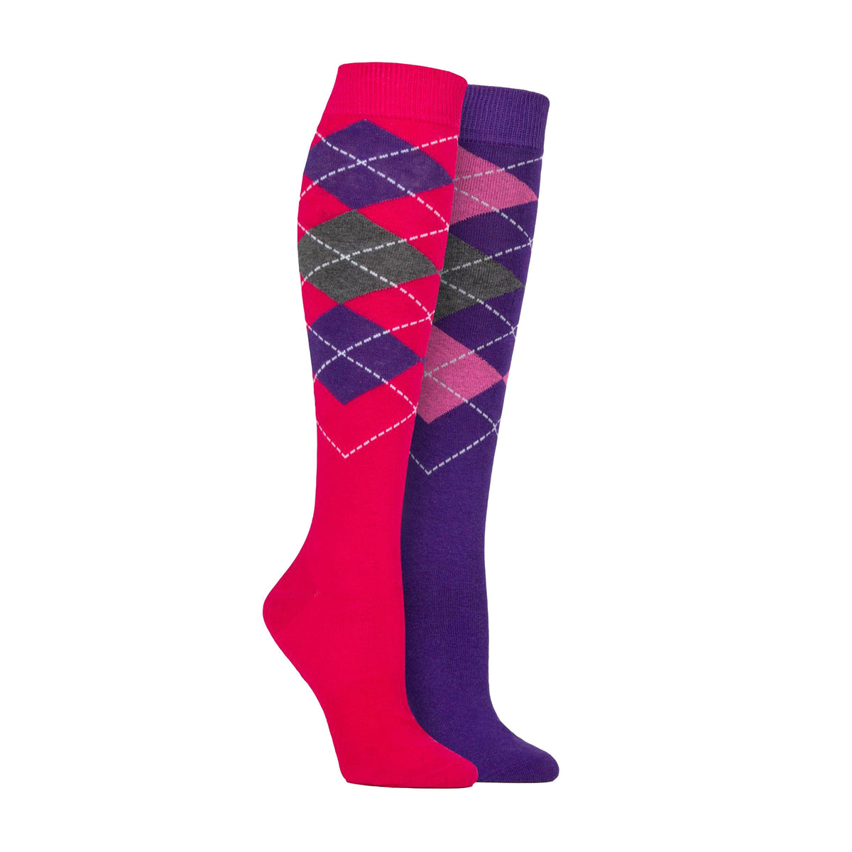 Kids' Taunton Long Socks Raspberry/Purple