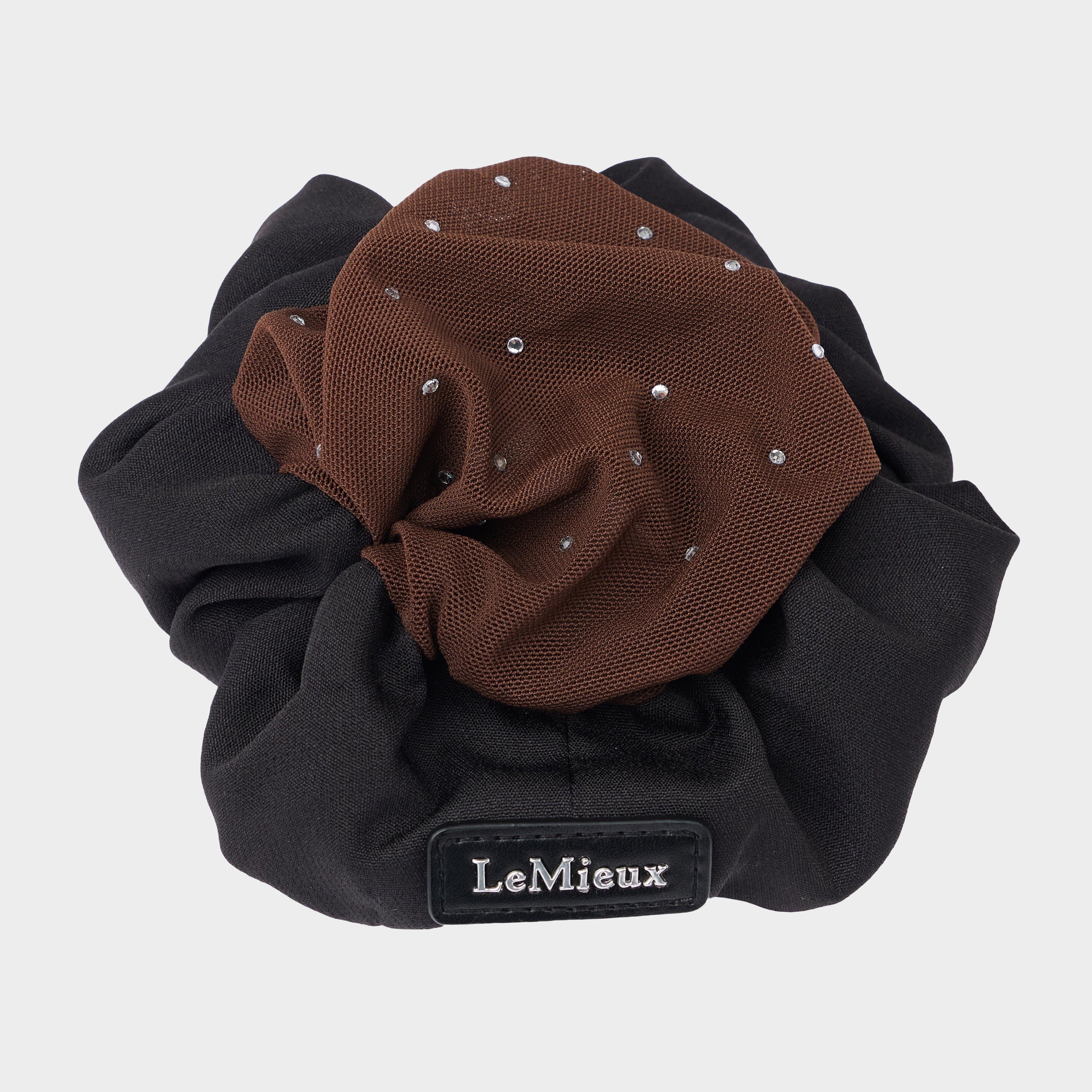 Crystal Hairnet Scrunchie Black/Brown