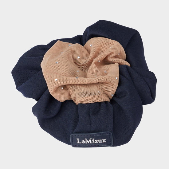 Crystal Hairnet Scrunchie Navy/Blonde