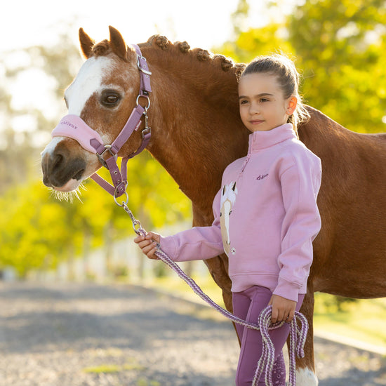 Mini Vogue Headcollar and Leadrope Mallow