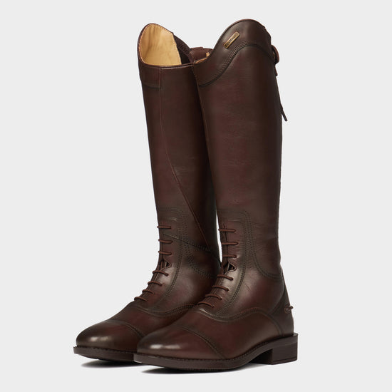 Womens Field Riding Boots Long Brown