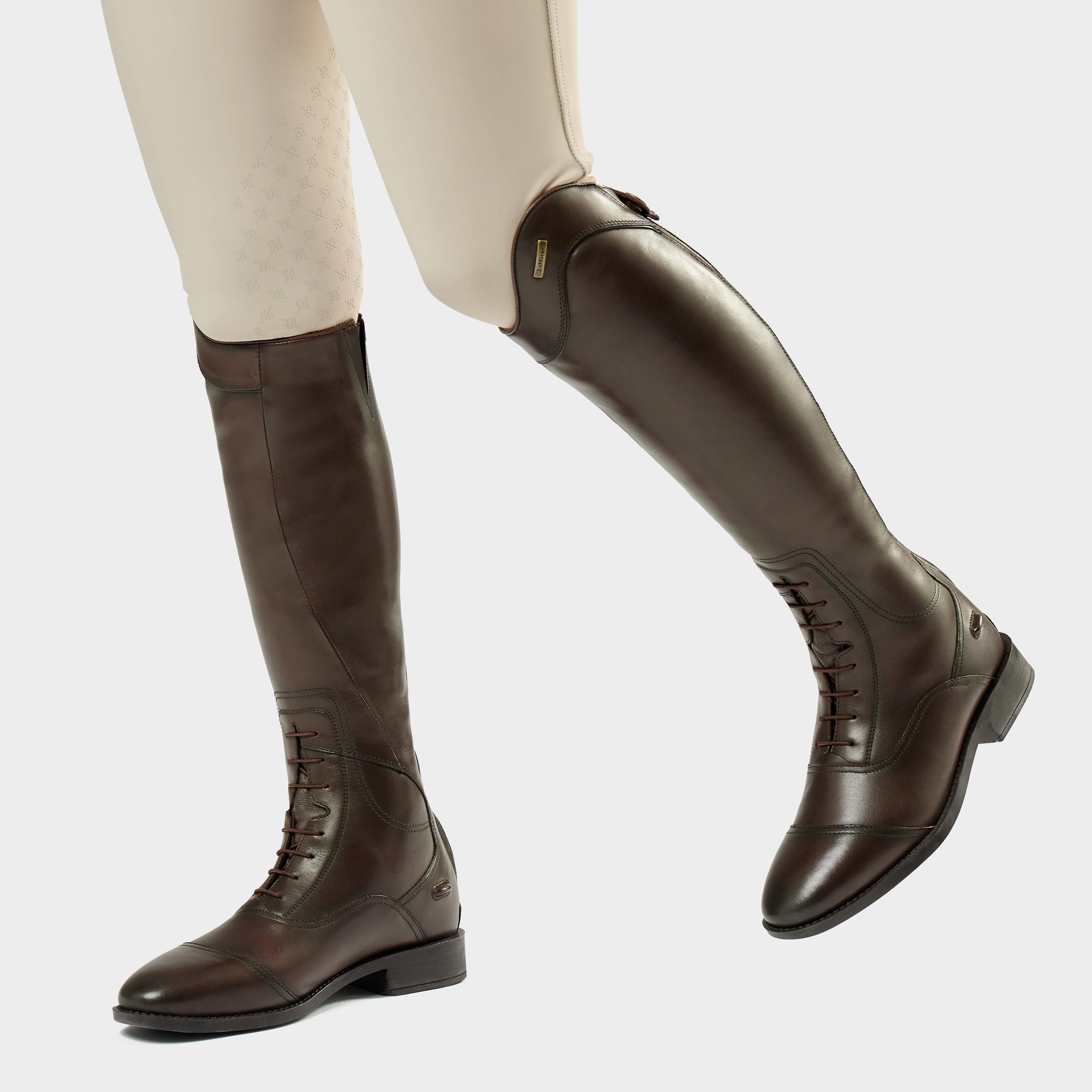 Womens Field Riding Boots Long Brown