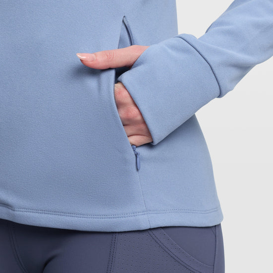 Women's Frances Quarter Zip Fleece Powder Blue