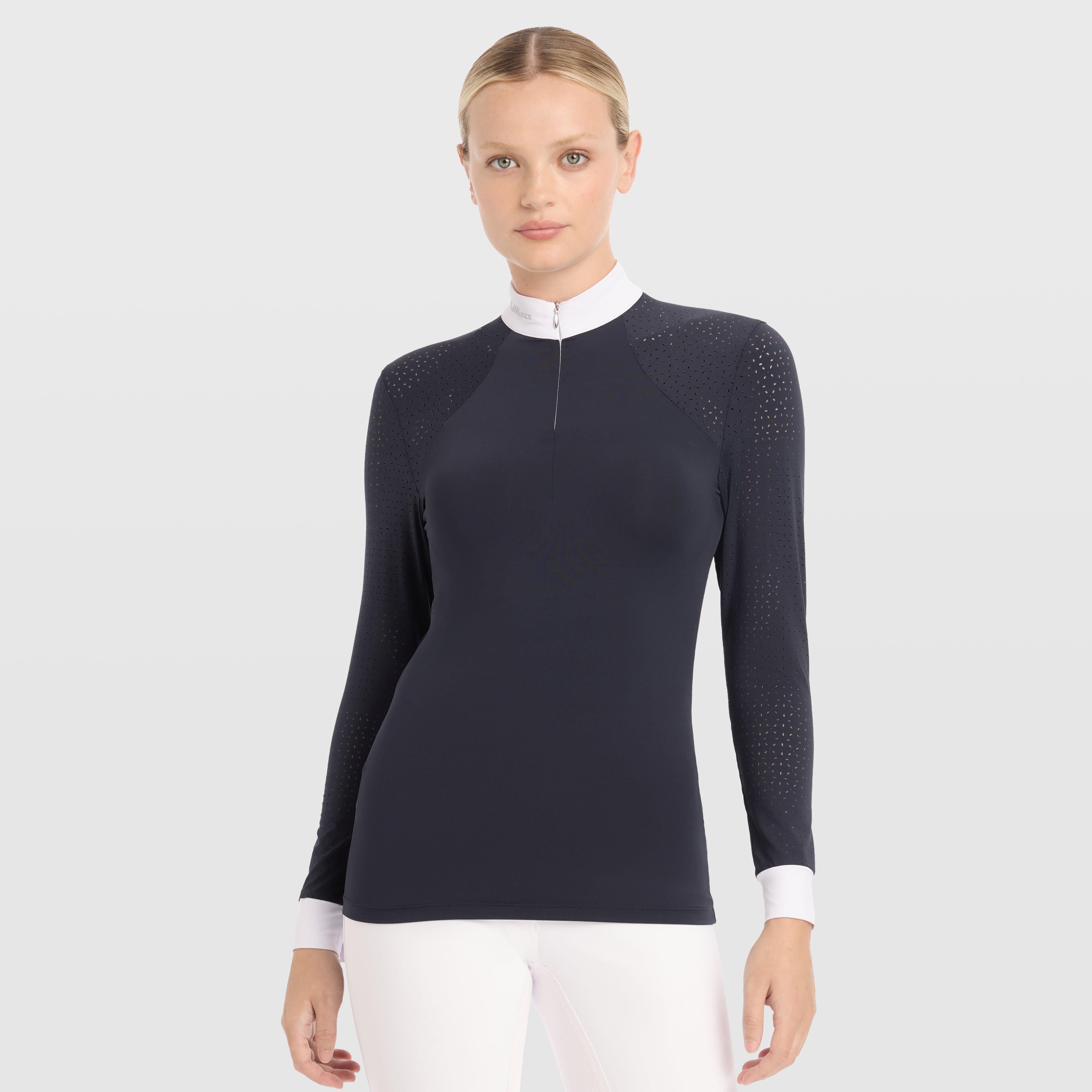 Womens Olivia Long Sleeved Show Shirt Navy