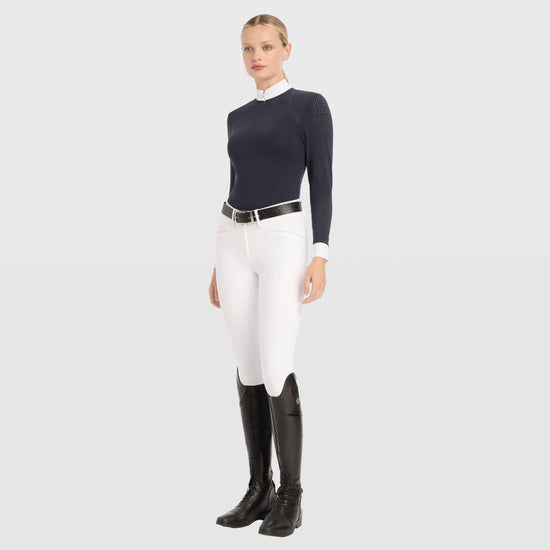 Womens Olivia Long Sleeved Show Shirt Navy