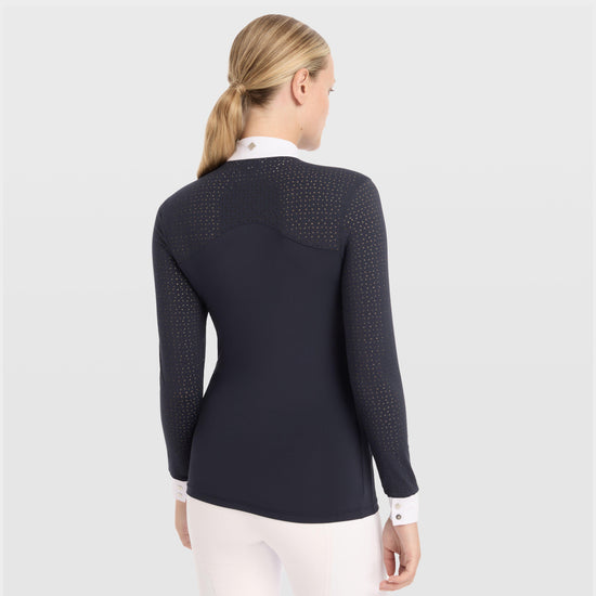 Womens Olivia Long Sleeved Show Shirt Navy