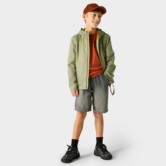 Kids’ Lever Waterproof Shell Jacket Sage Green