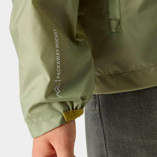 Kids’ Lever Waterproof Shell Jacket Sage Green