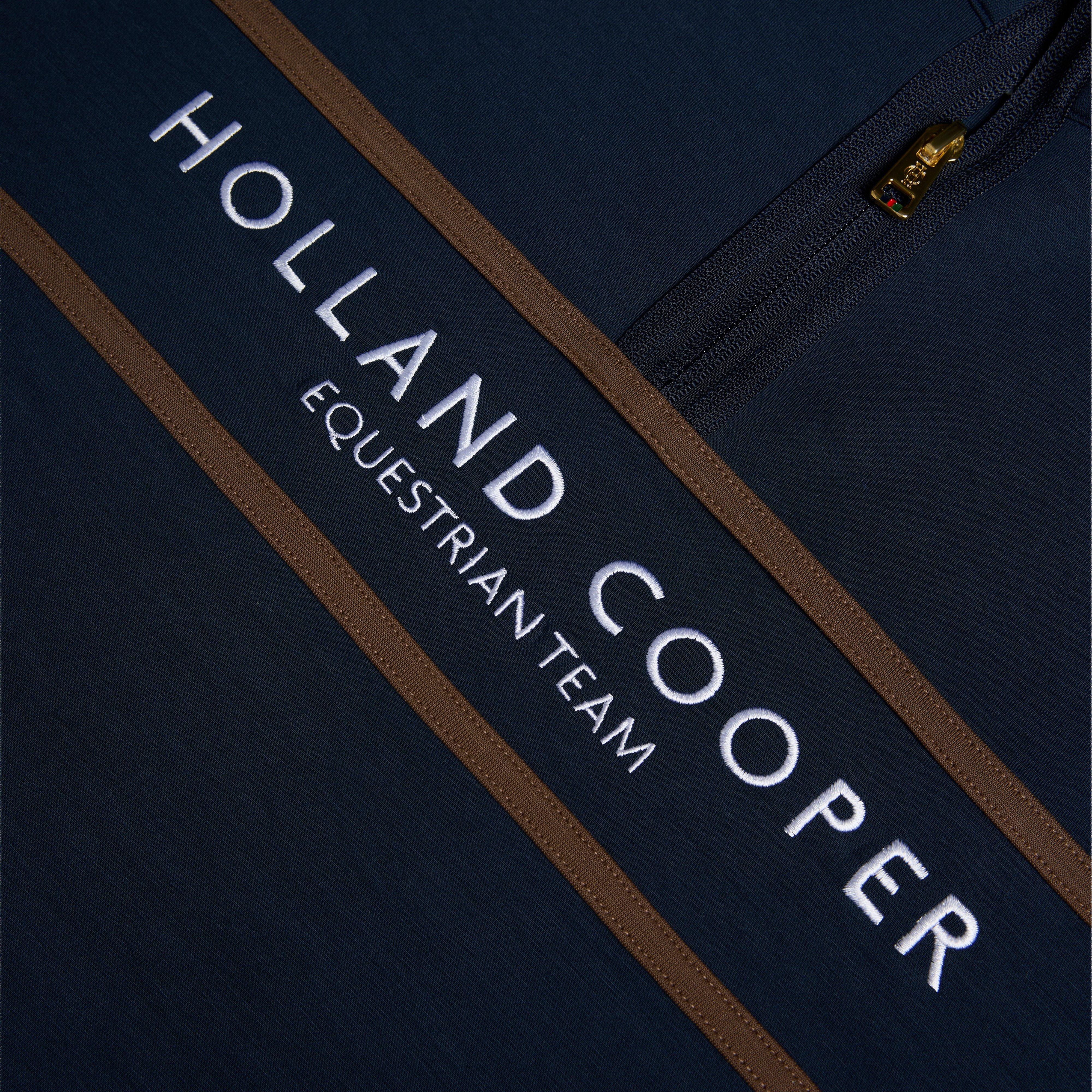 Women's Equestrian Quarter Zip Neck Sweat, Ink Navy