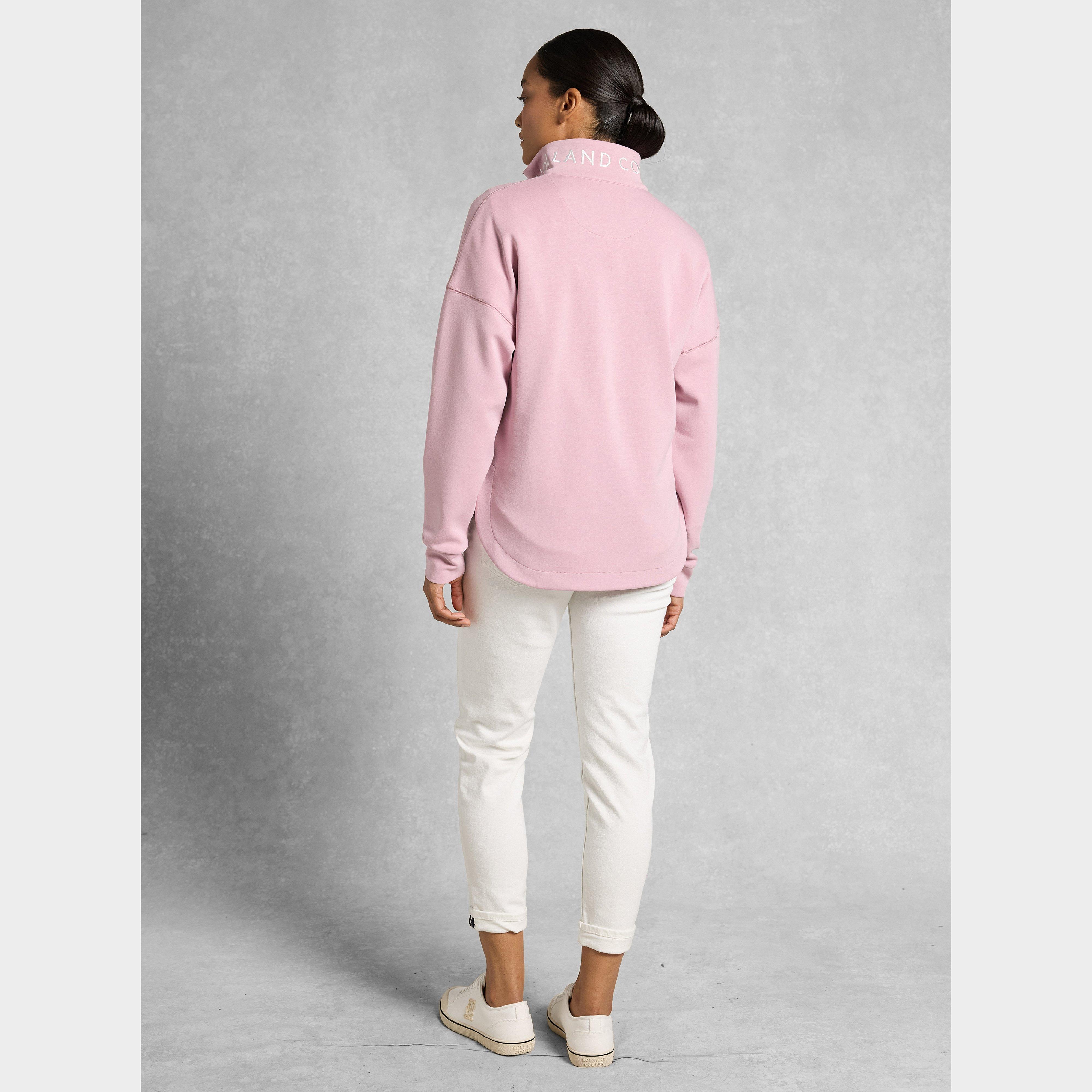 Women's Windsor Quarter Zip Sweat Dawn Pink