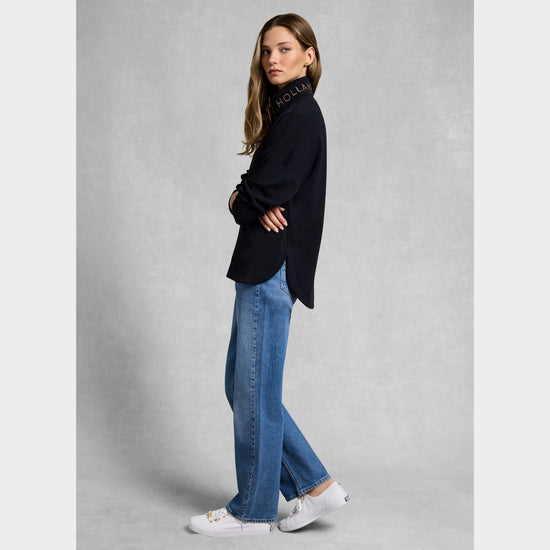 Women's Windsor Quarter Zip Sweat, Black