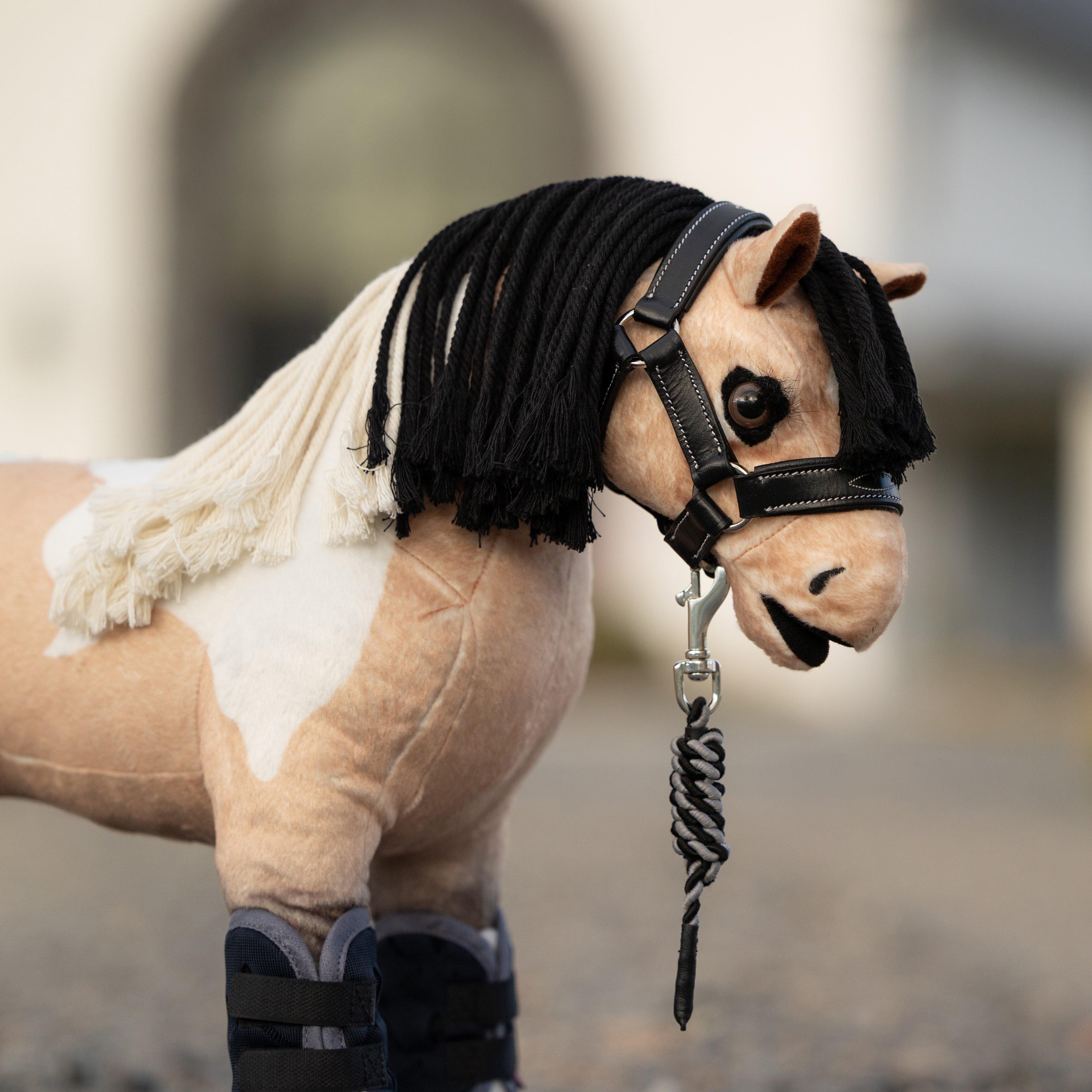 Toy Pony Headcollar Black Leather