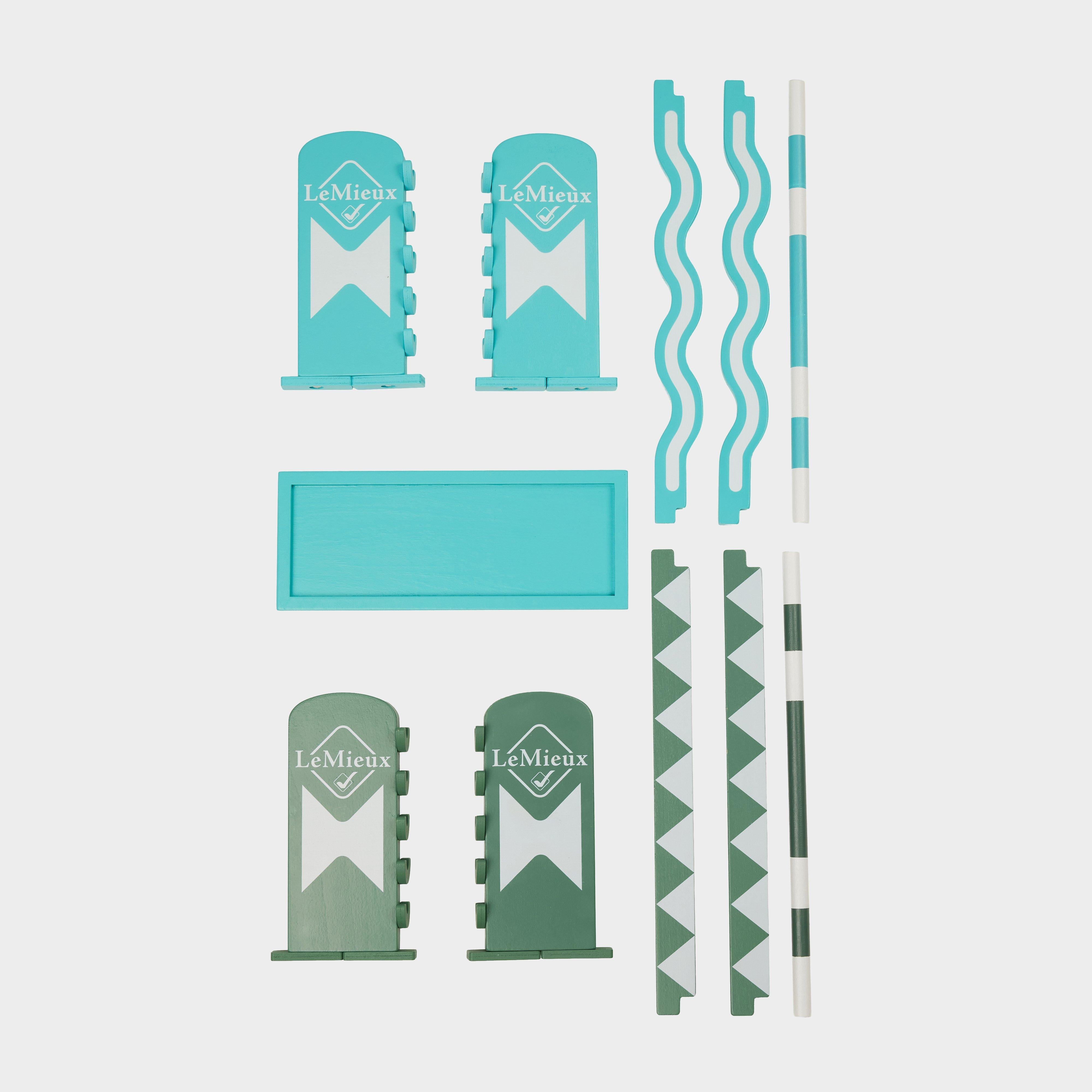 Toy Pony Jump Set Azure/Sage/White