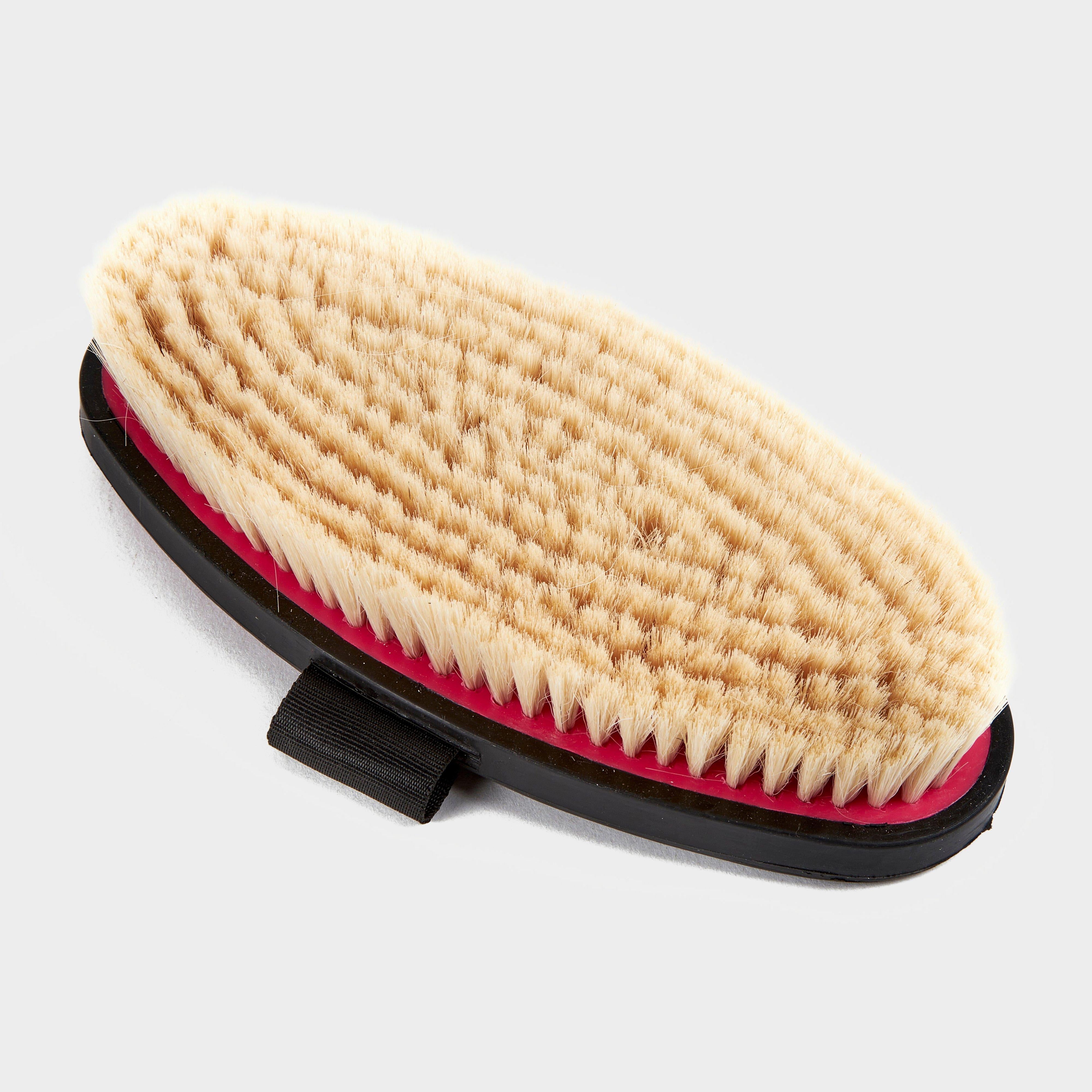 EZI-GROOM Grip Body Brush with Goat Hair Bright Pink