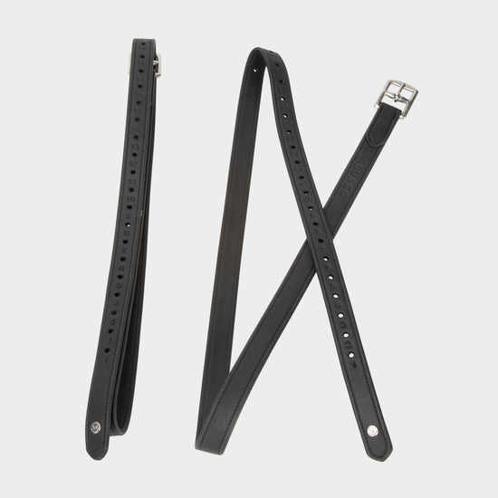 Lusso Wrapped Stirrup Leathers Black