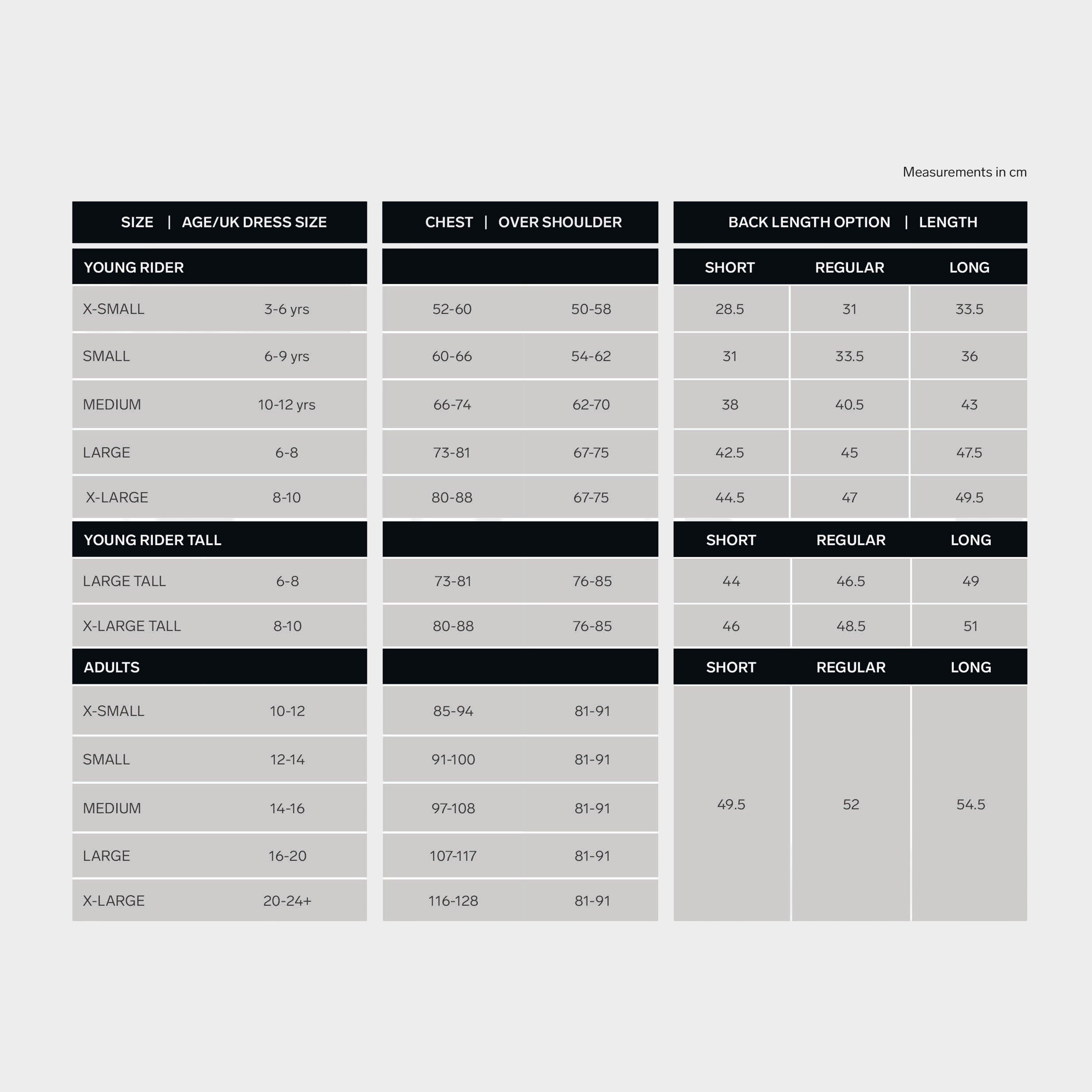 HX3 Adult Body Protector Medium-XL Black