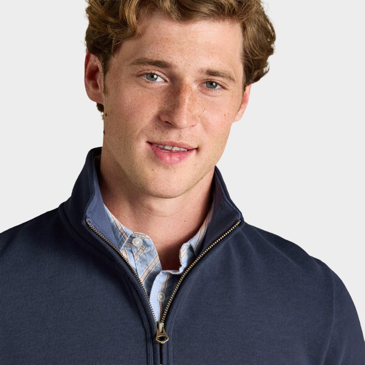 Men's Alistair French Ribbed Quarter Zip Sweatshirt