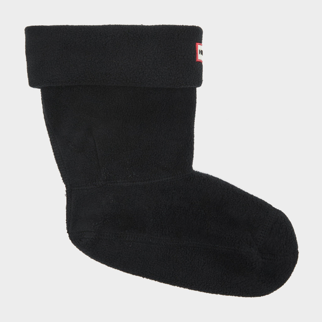 Recycled Fleece Short Boot Socks Black