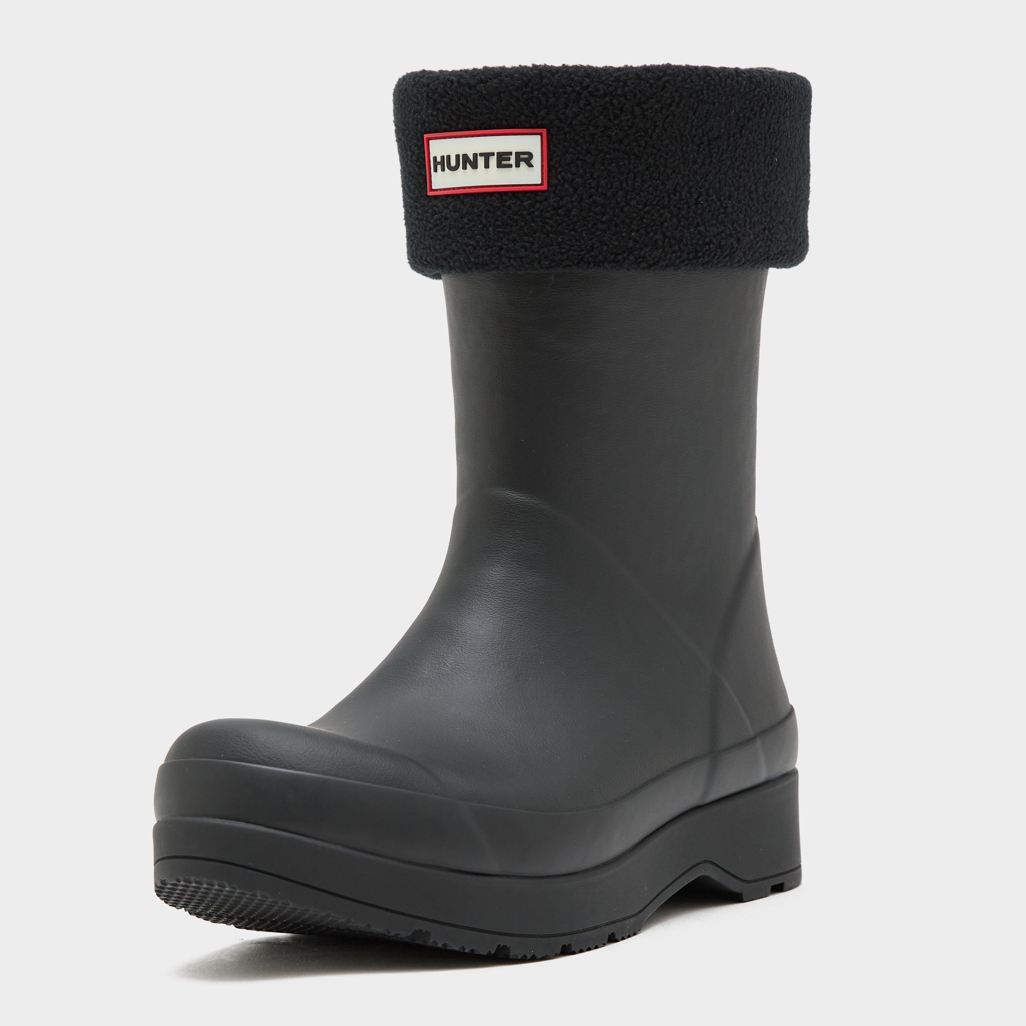 Recycled Fleece Short Boot Socks Black