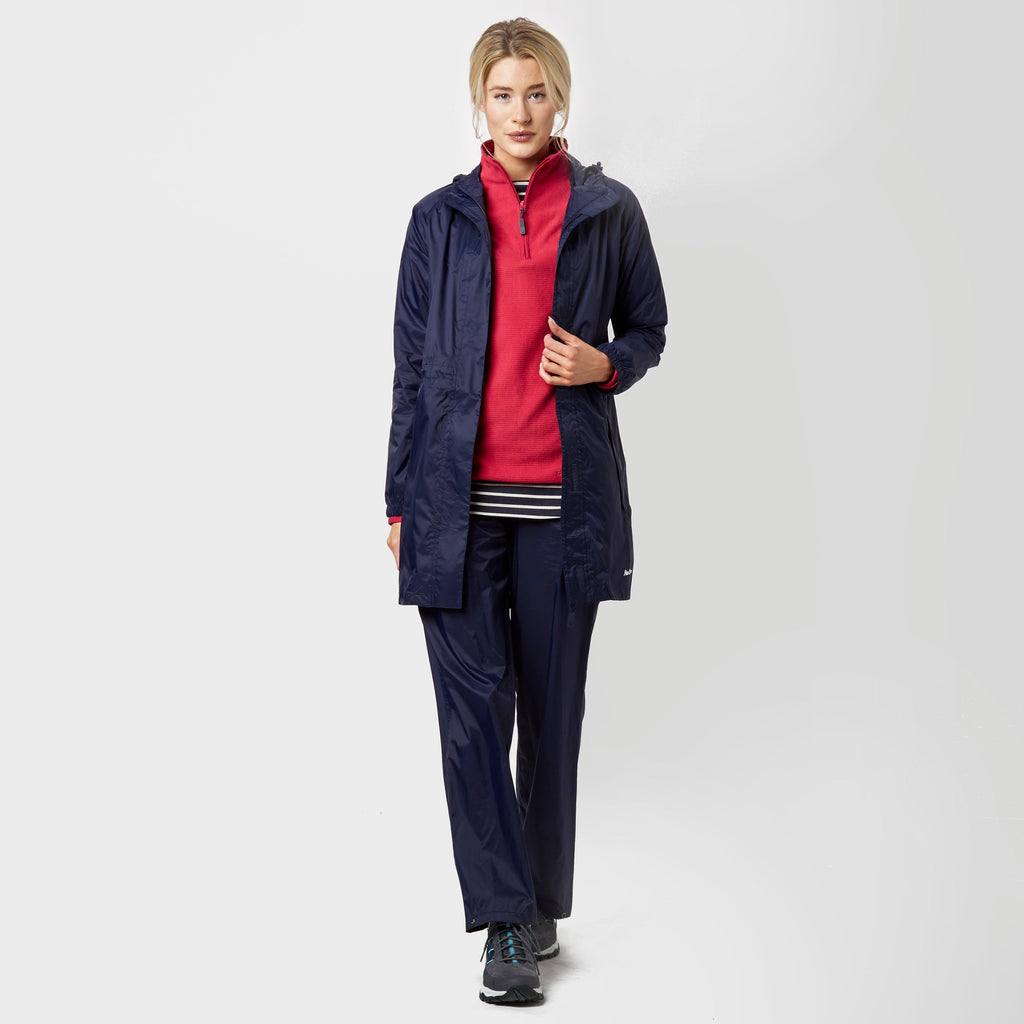 Womens Packable Waterproof Pants Navy