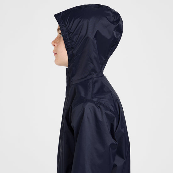 Kids Packable Waterproof Jacket Navy
