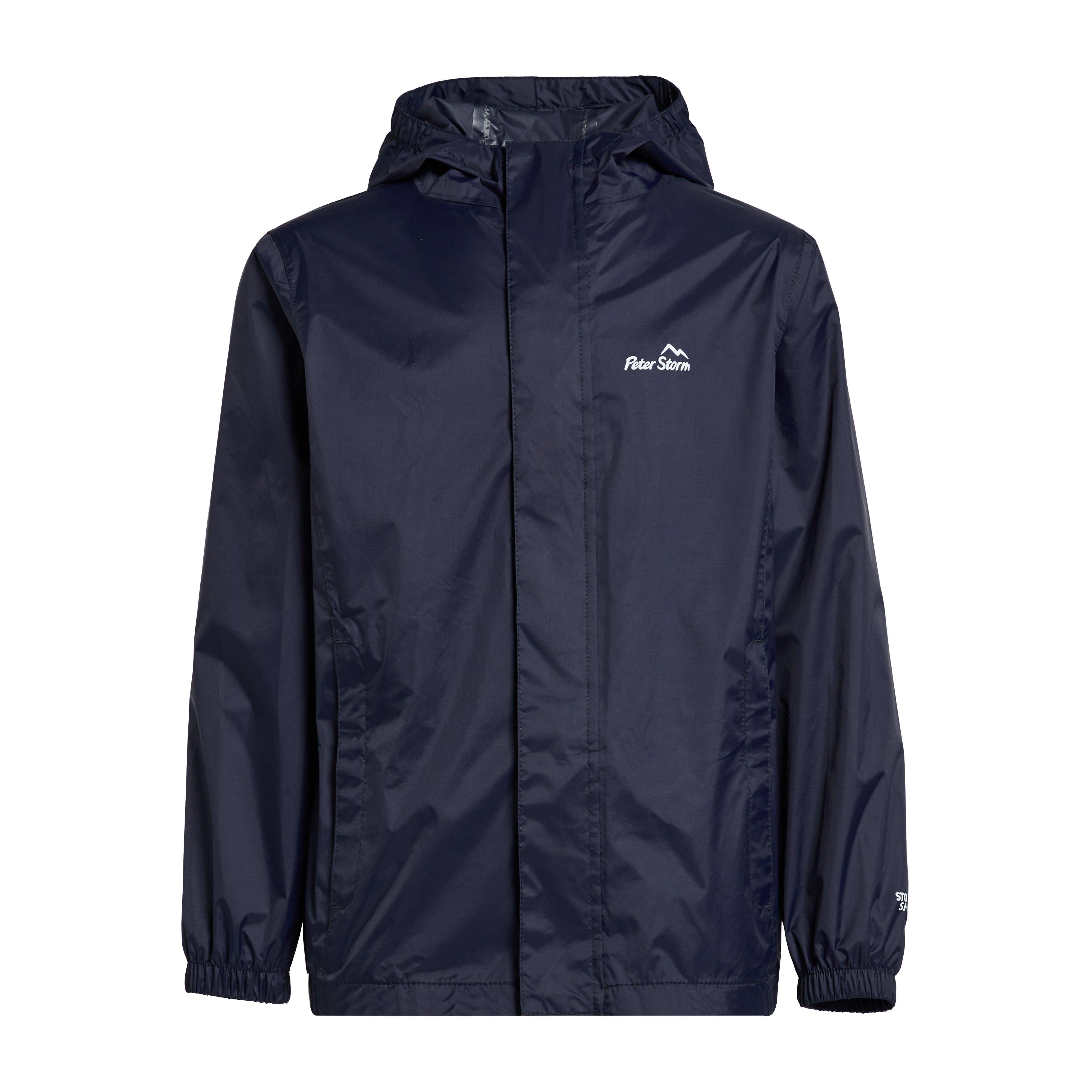 Kids Packable Waterproof Jacket Navy
