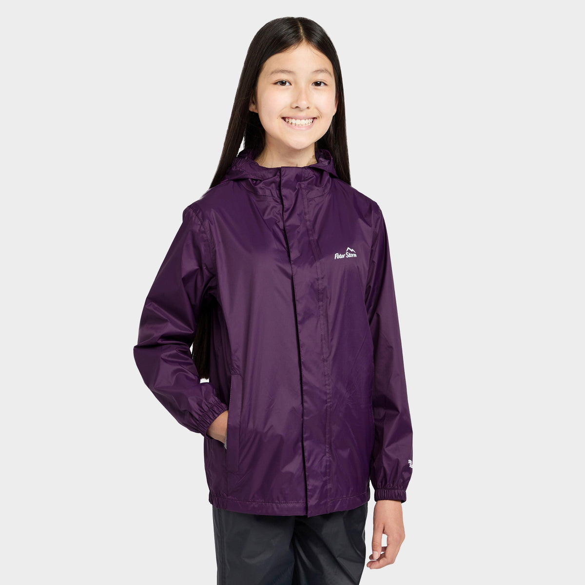 Kids Packable Waterproof Jacket Purple