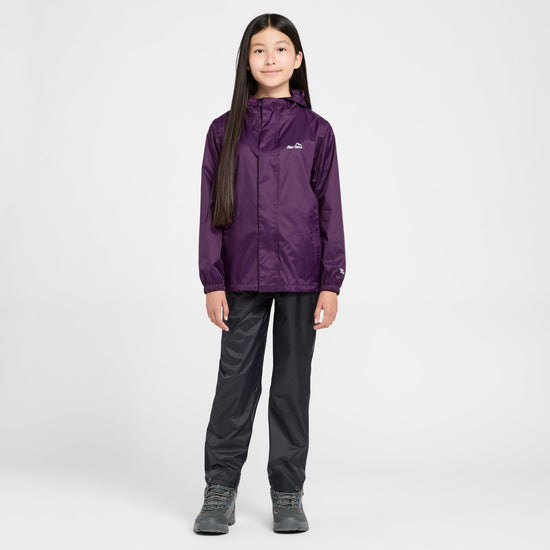 Kids Packable Waterproof Jacket Purple