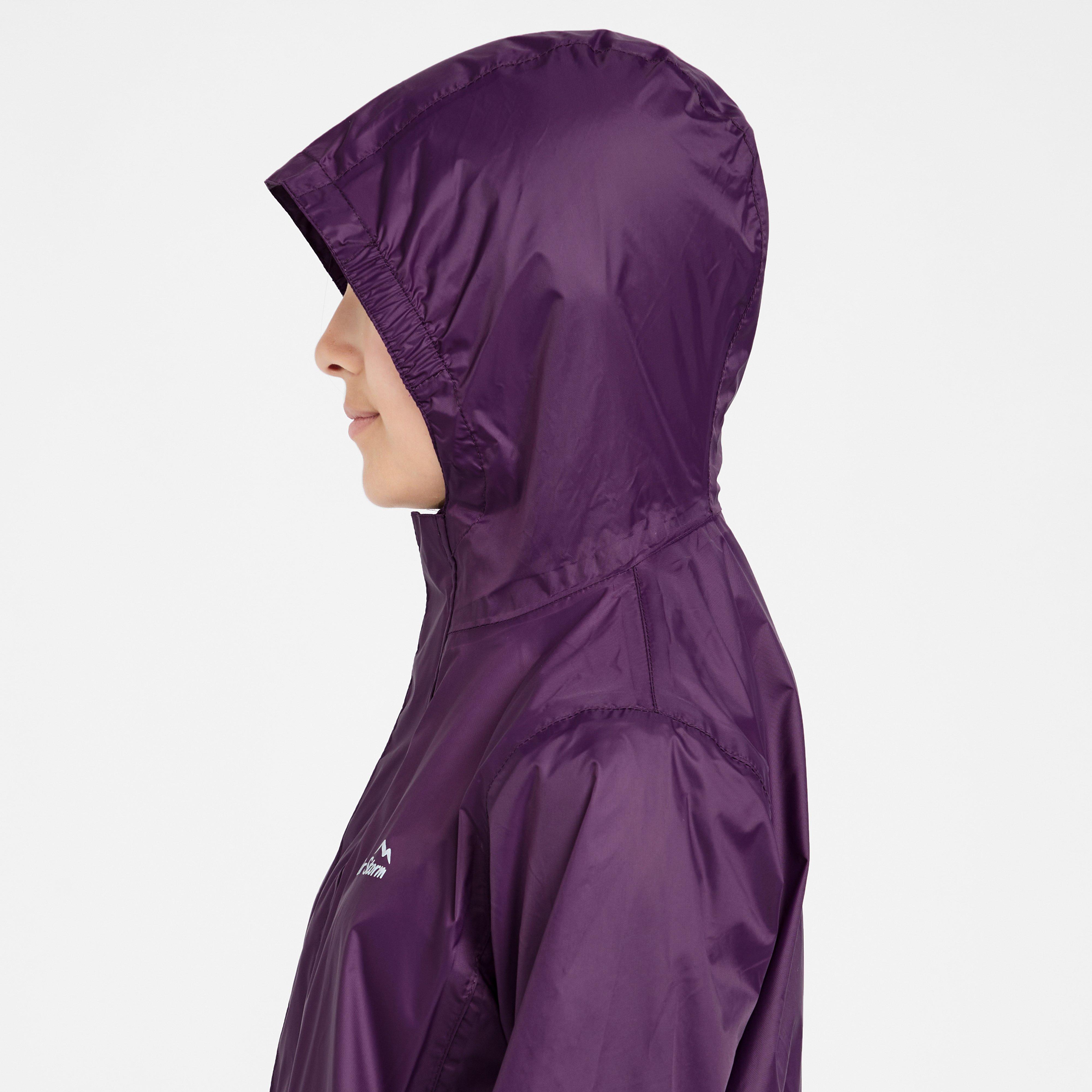 Kids Packable Waterproof Jacket Purple