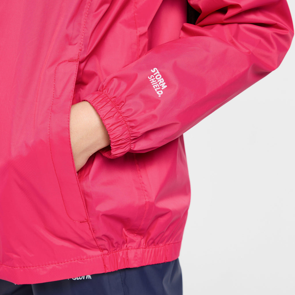 Kids Packable Waterproof Jacket Pink