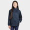Kids Packable Waterproof Jacket Navy/White Polka Dot