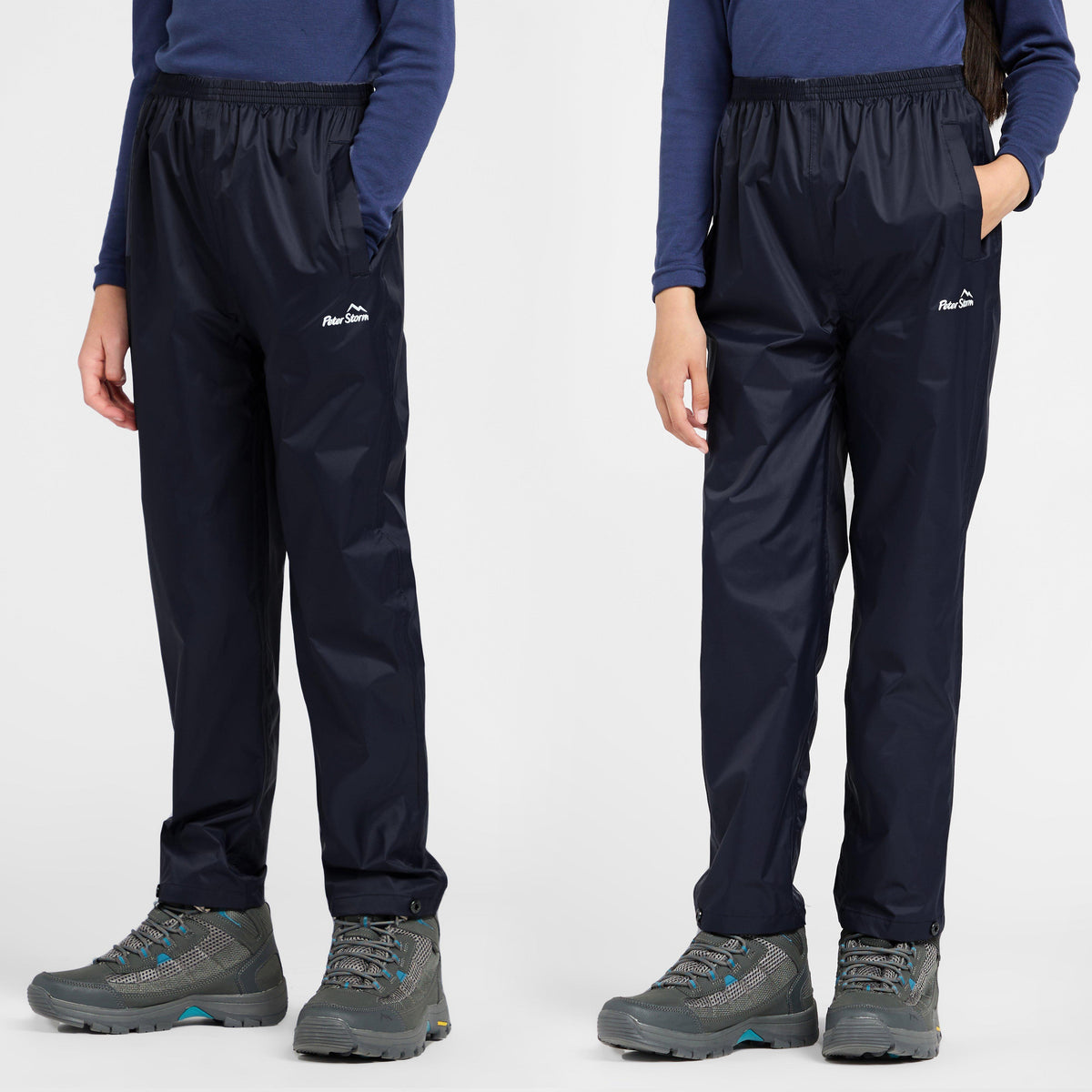 Kids Packable Waterproof Pants Navy