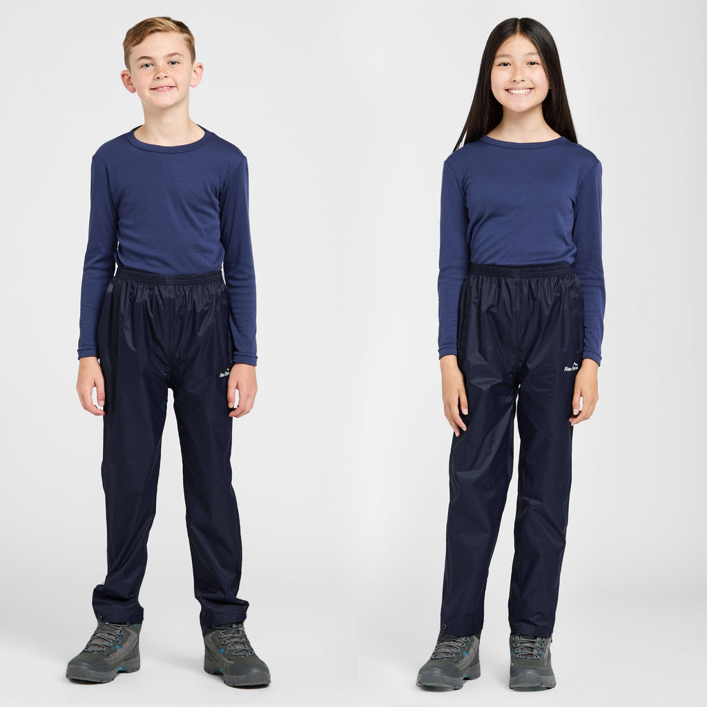 Kids Packable Waterproof Pants Navy