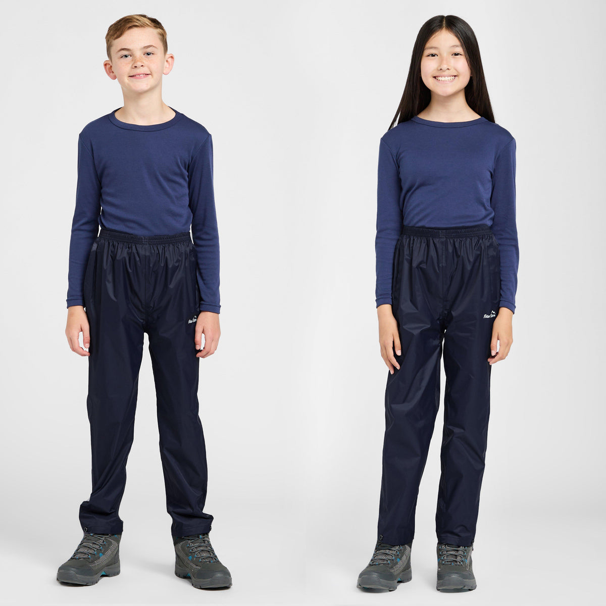 Kids Packable Waterproof Pants Navy