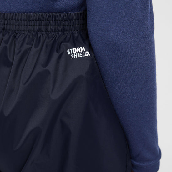 Kids Packable Waterproof Pants Navy