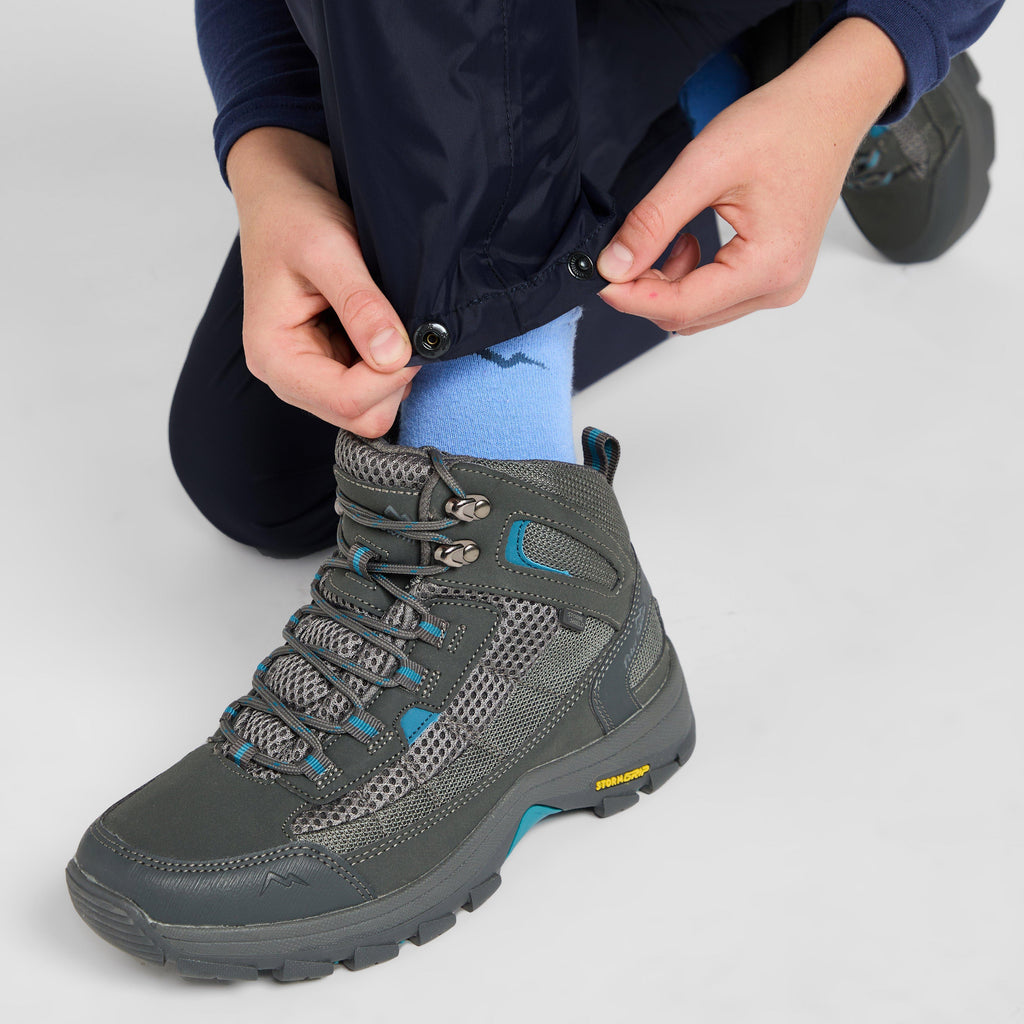 Kids Packable Waterproof Pants Navy