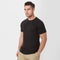 Mens Short Sleeved Thermal Crew Neck Top Black